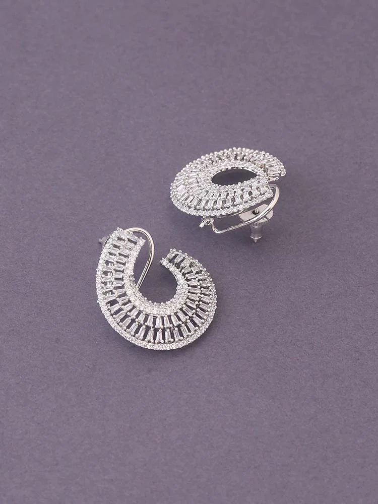 Silver Tilde Zirconia Studs - Image 4
