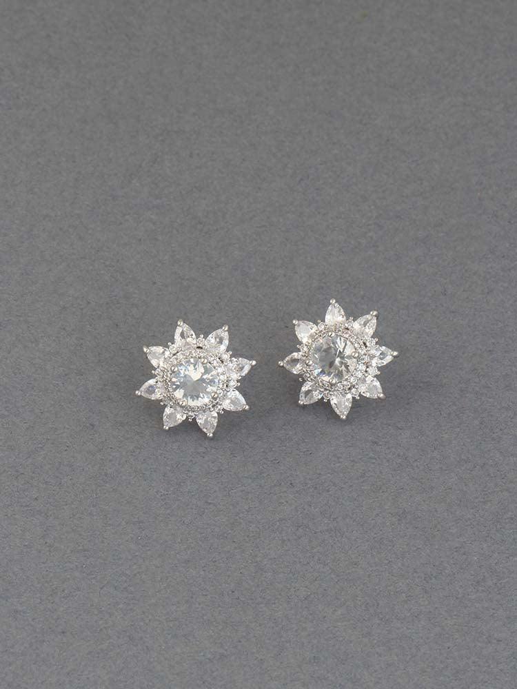 Silver Valerija Zirconia Studs - Image 2