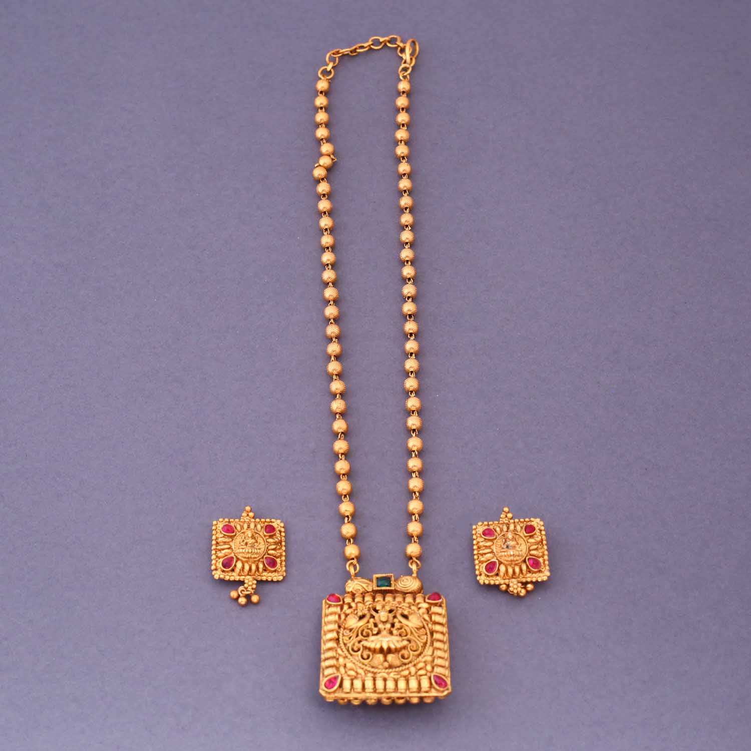 Trishu Reversible Temple Jewellery Set- New Arrival - Image 3