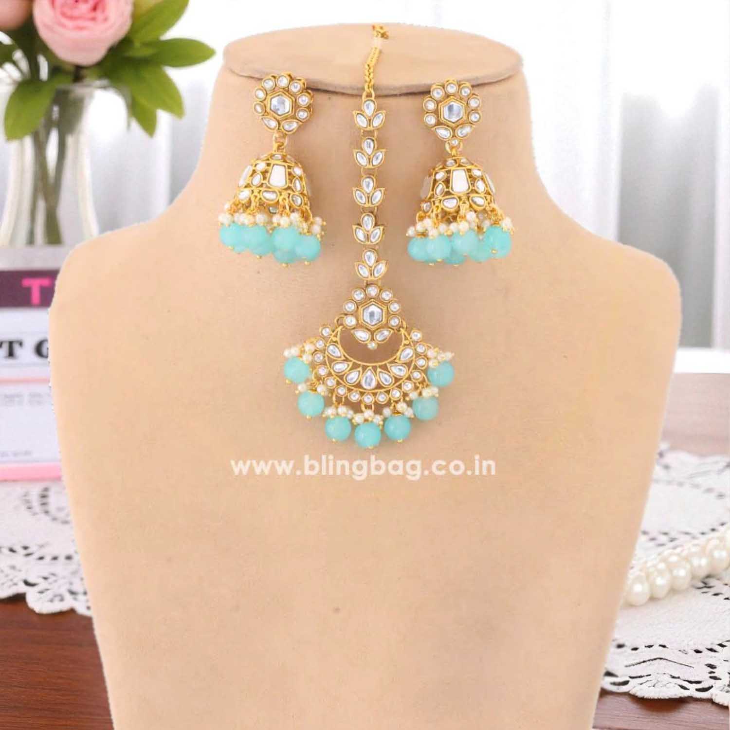 Turquoise Aanandi Jewellery Set - EOSS - Image 3
