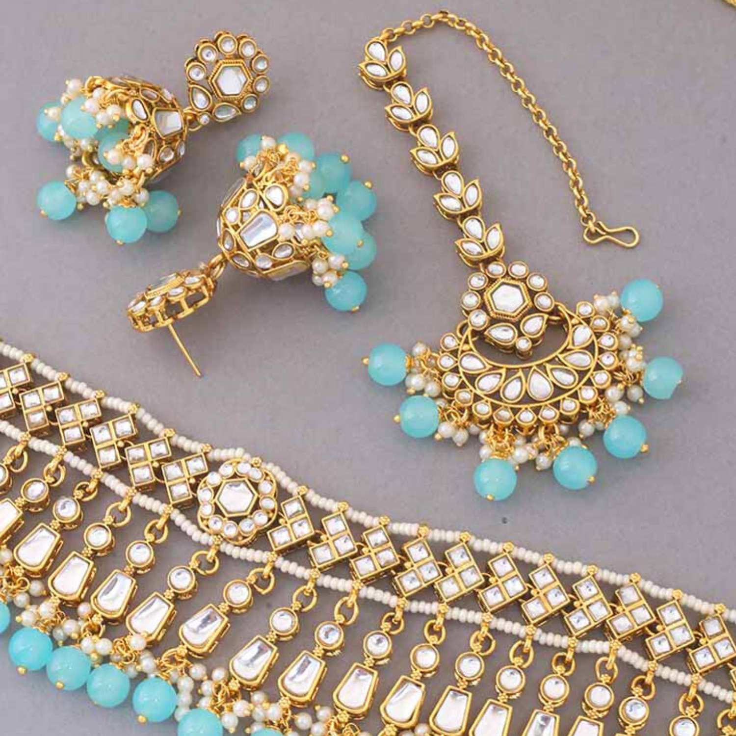 Turquoise Aanandi Jewellery Set - EOSS - Image 4
