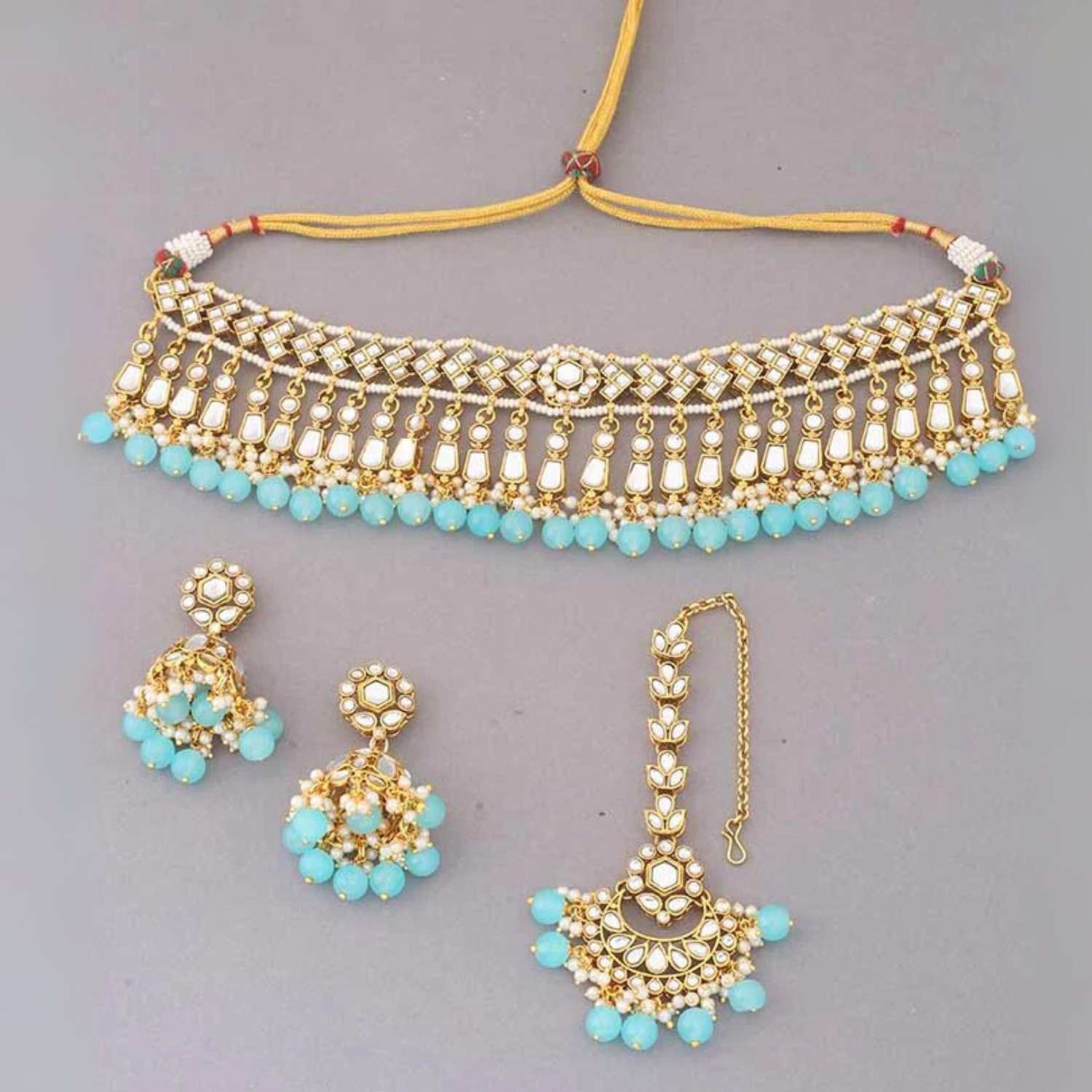 Turquoise Aanandi Jewellery Set - EOSS - Image 5