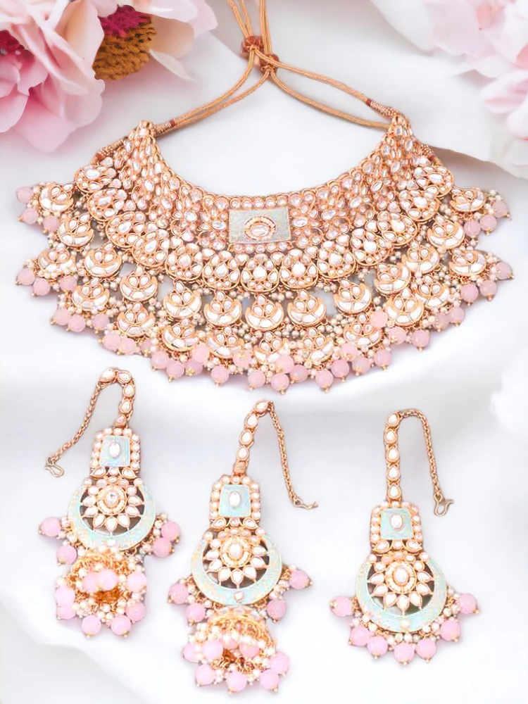 Turquoise Aantra Kundan Jewellery Set