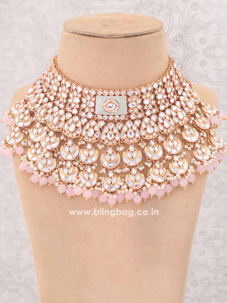 Turquoise Aantra Kundan Jewellery Set - Image 2