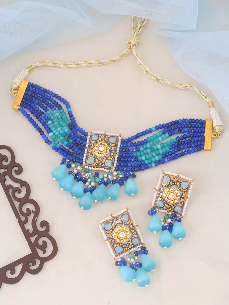 Turquoise Aarchi Jewellery Set - Image 2