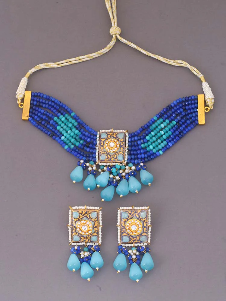 Turquoise Aarchi Jewellery Set - Image 3