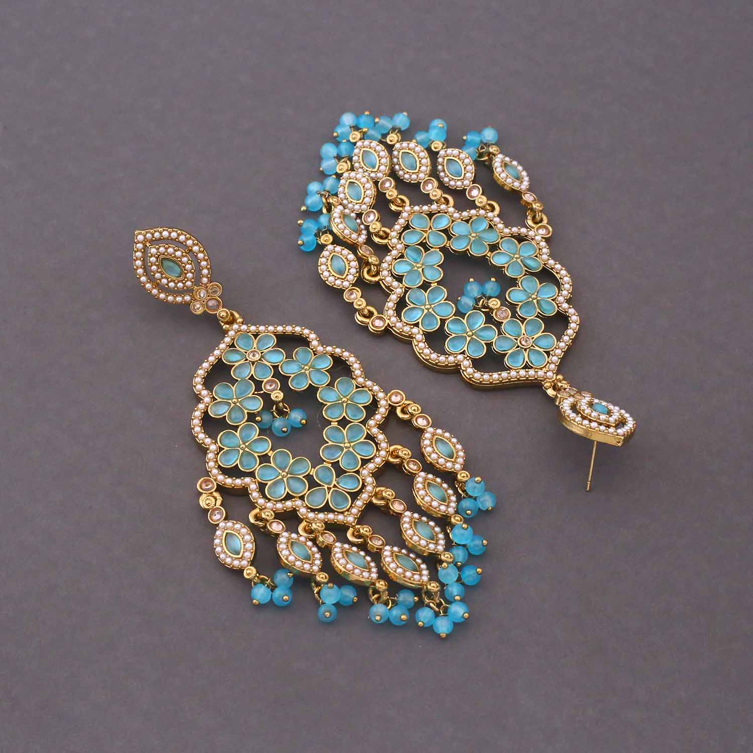 Turquoise Aayushi Chaandbalis - Image 4