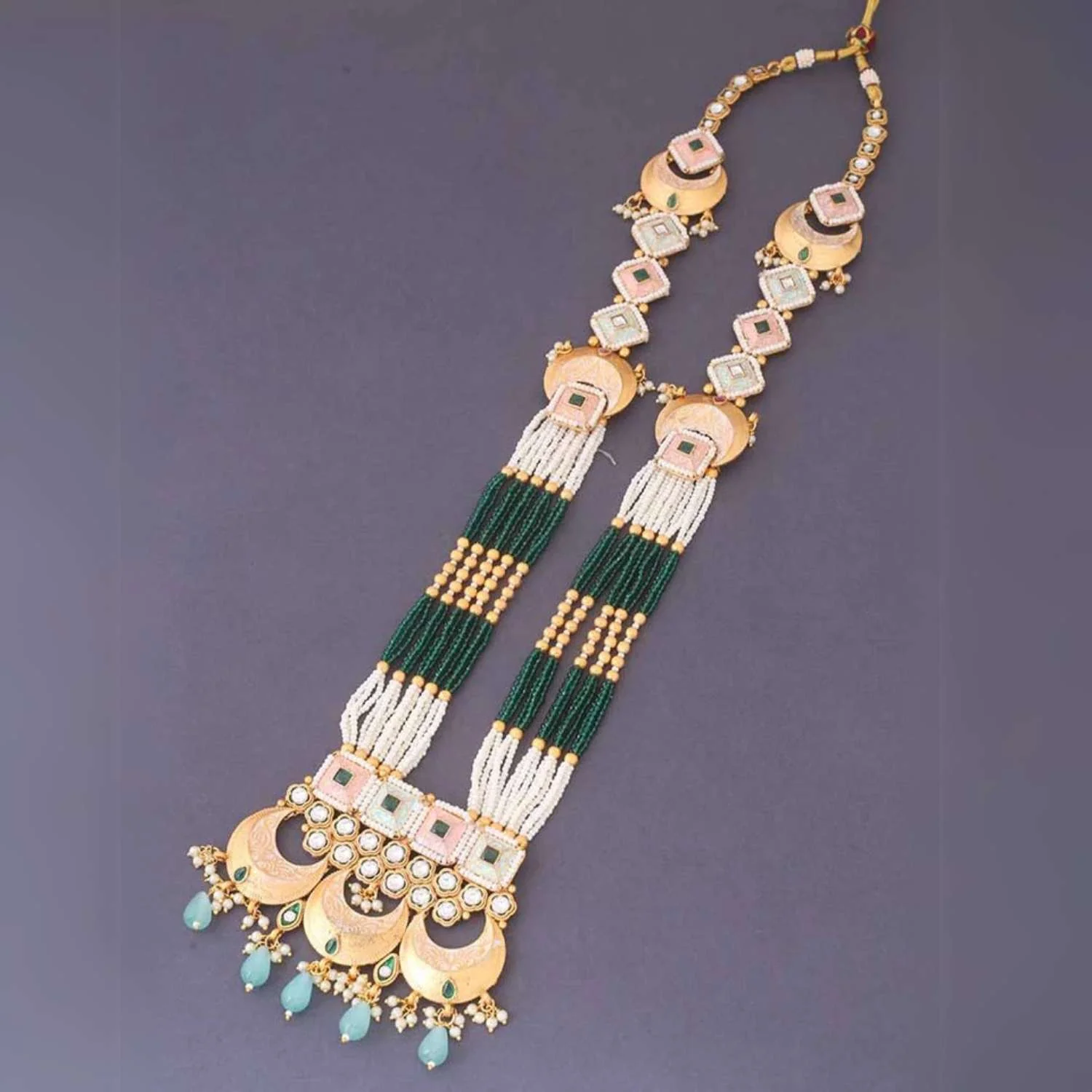 Turquoise Abhikhya Bridal Jewellery Set - Image 4