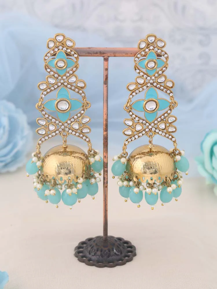 Turquoise Ashwini Jhumkis - EOSS