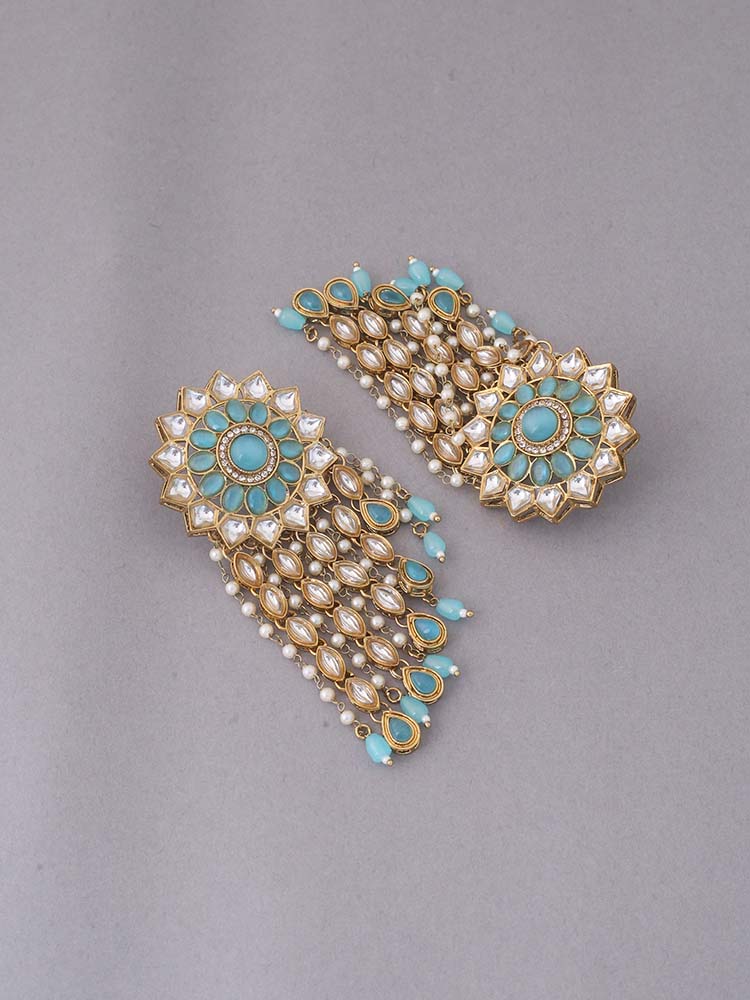Turquoise Avisha Ethnic Danglers - Image 3