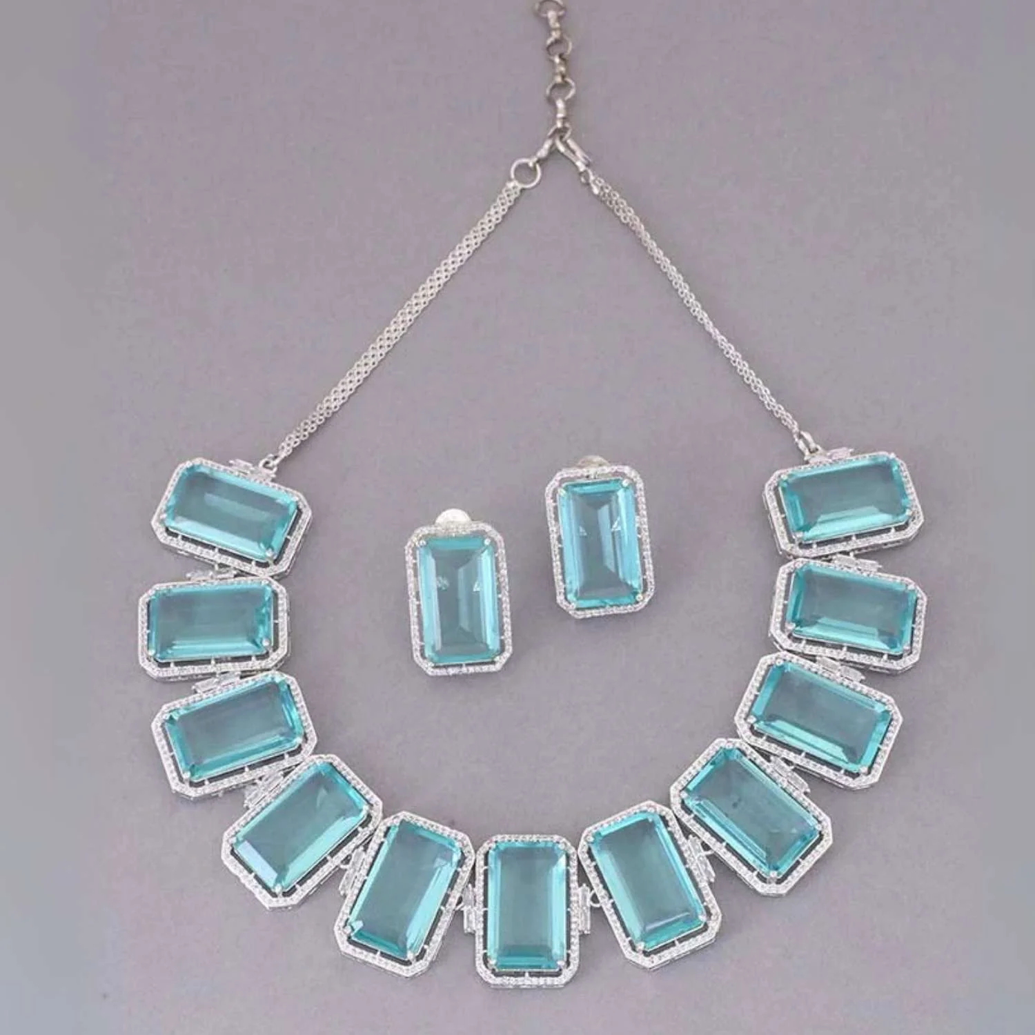 Turquoise Bellamy Zirconia Jewellery Set - EOSS - Image 3