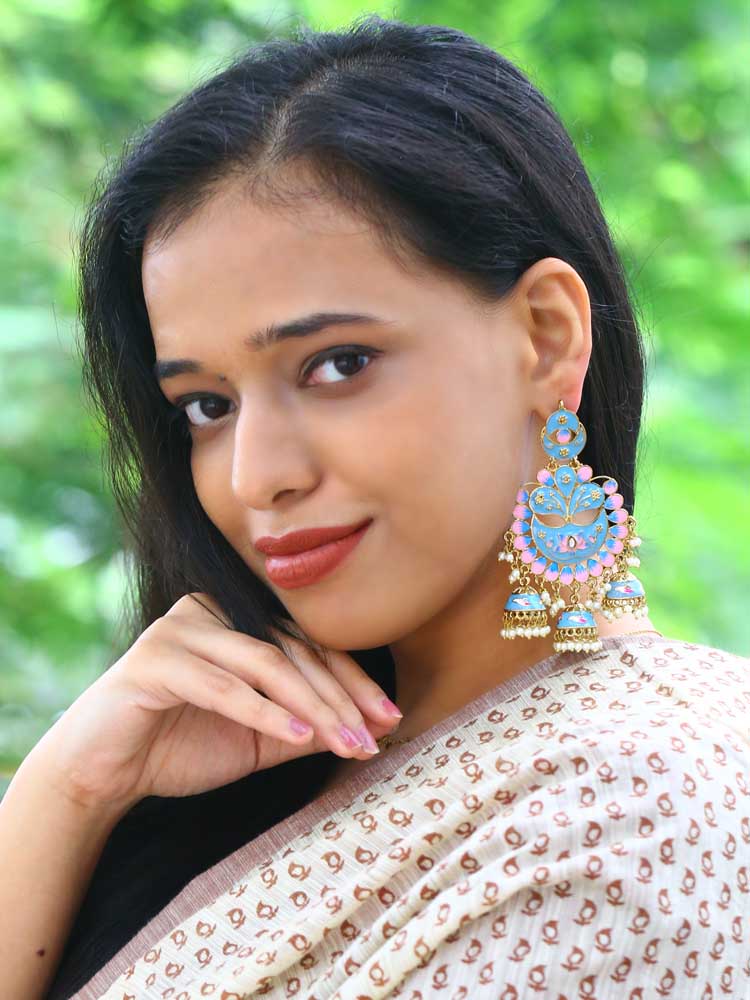Turquoise Berry jhumkis - EOSS - Image 3