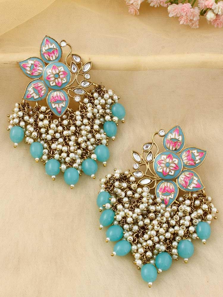 Turquoise Chakrika Danglers