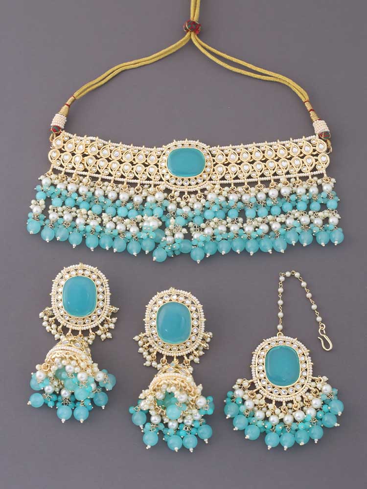 Turquoise Chandni Jewellery Set - Image 4