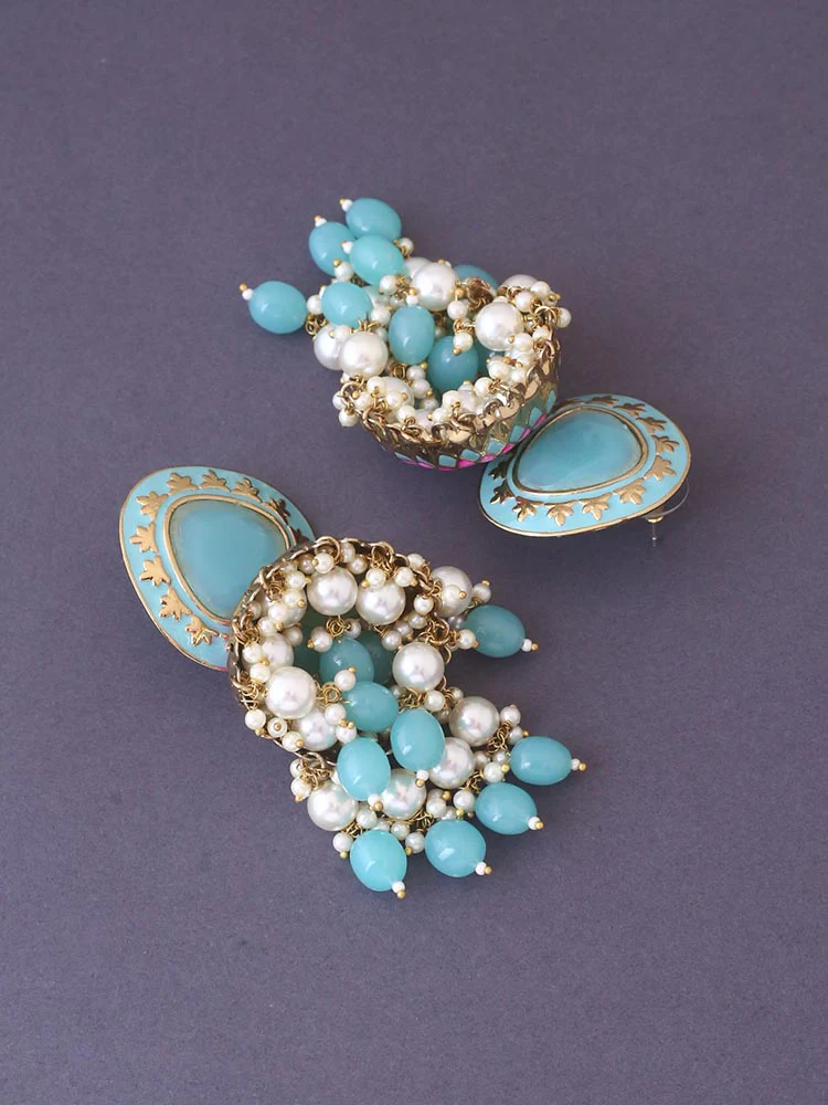 Turquoise Chetaki Jhumkis - Image 4