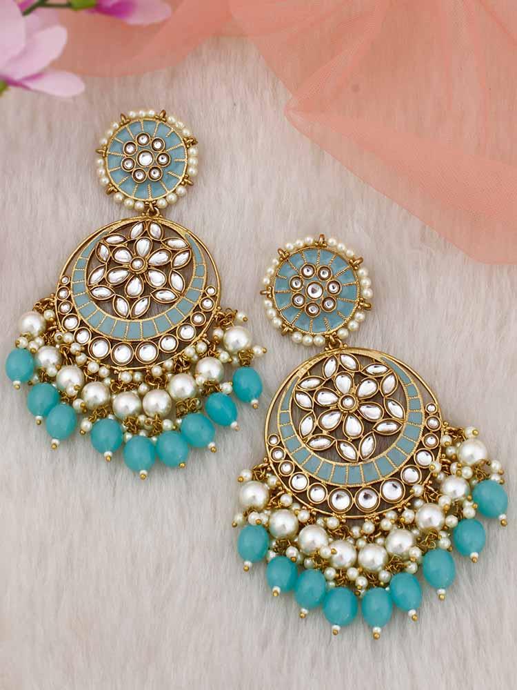 Turquoise Deepika Chandbalis - EOSS