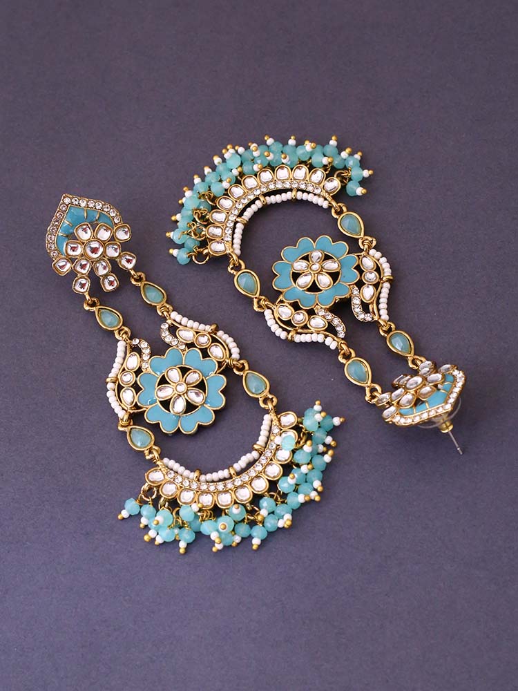 Turquoise Dia Chandbalis - Image 4