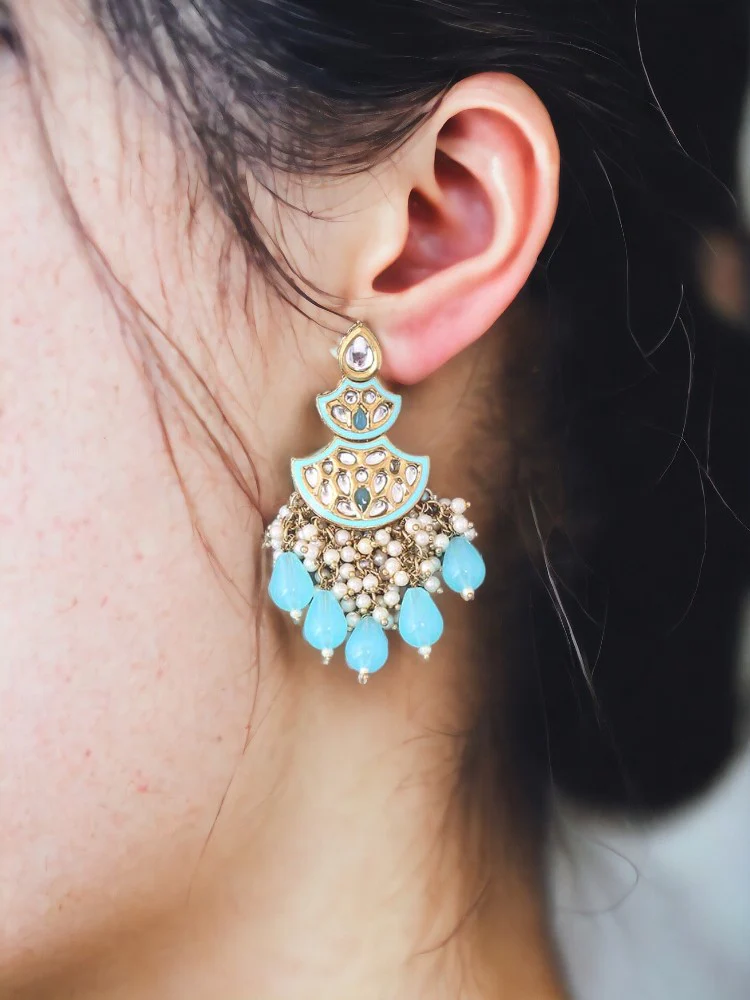 Turquoise Jagrati Chaandbalis