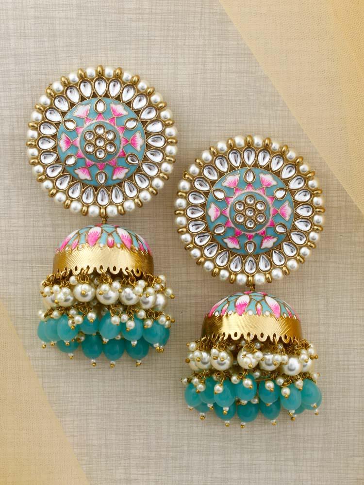 Turquoise Kritika Jhumkis - EOSS