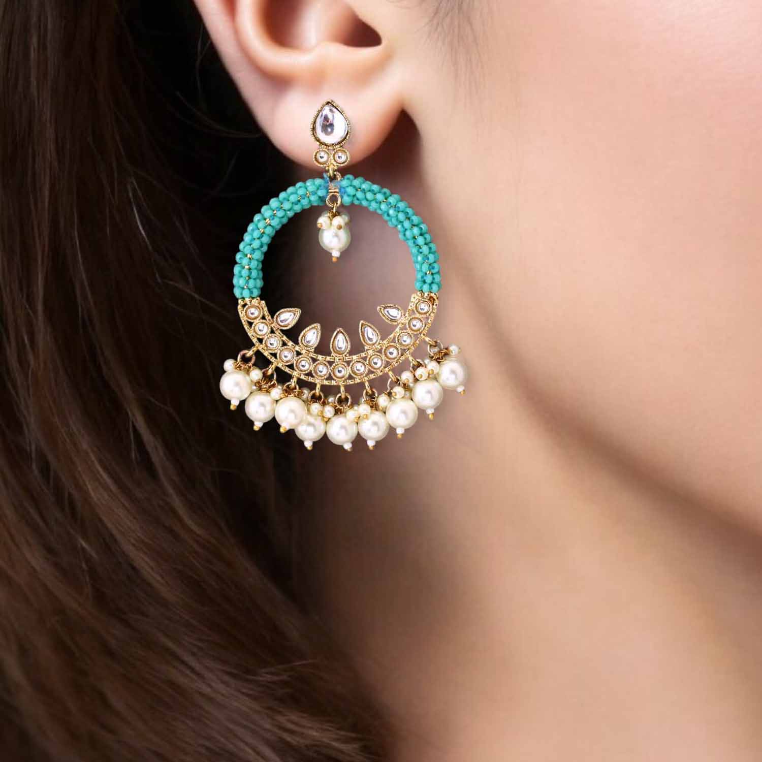 Turquoise Meeru Chandbalis - Image 2