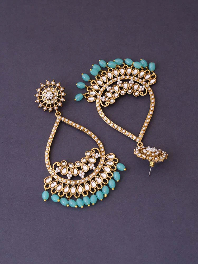 Turquoise Mishti Chandbalis - Image 4