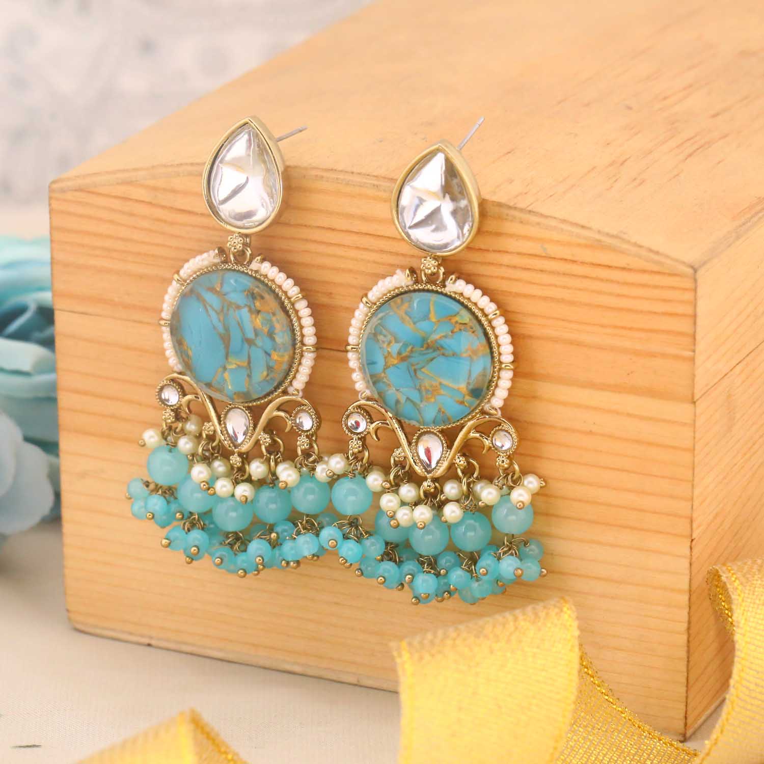 Turquoise Mylah Chandbalis