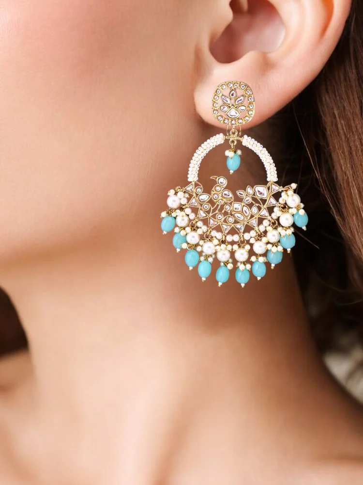 Turquoise Nishi chandbalis - Image 2