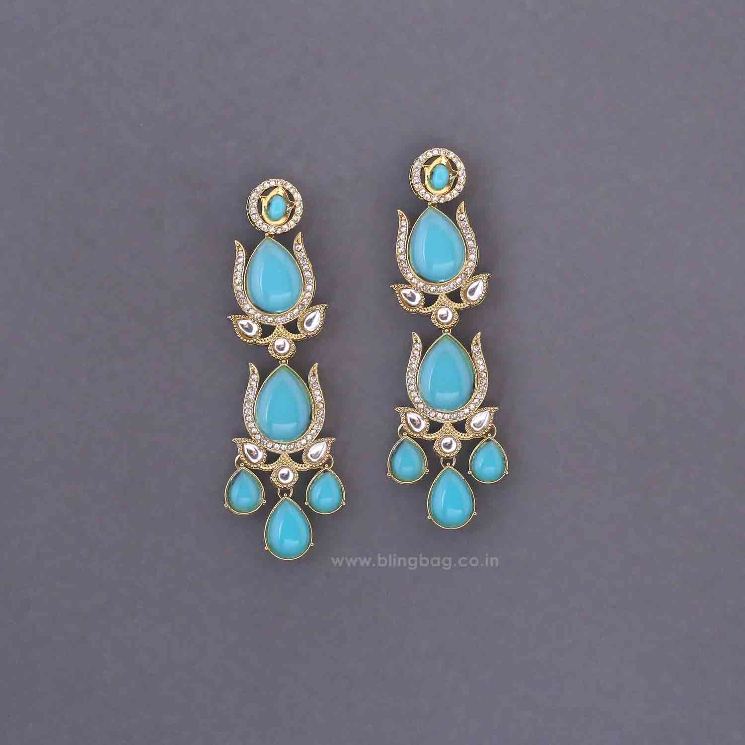 Turquoise Parinita Danglers - Image 2