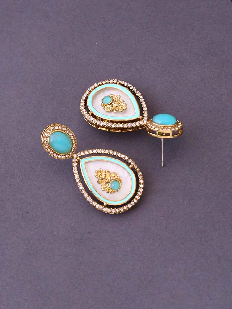 Turquoise Pritika Danglers - Image 4