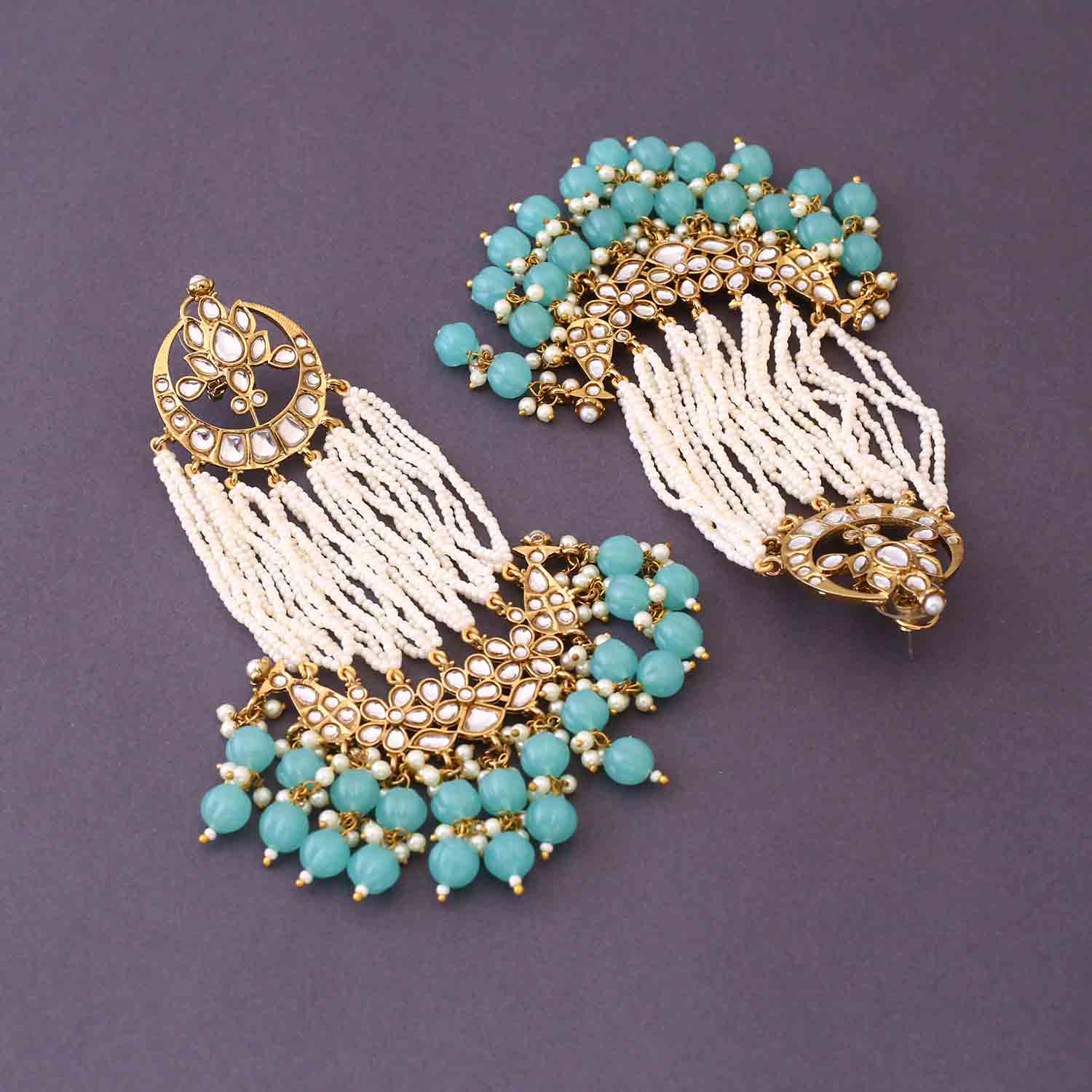 Turquoise Rashika Chandbalis - Image 4