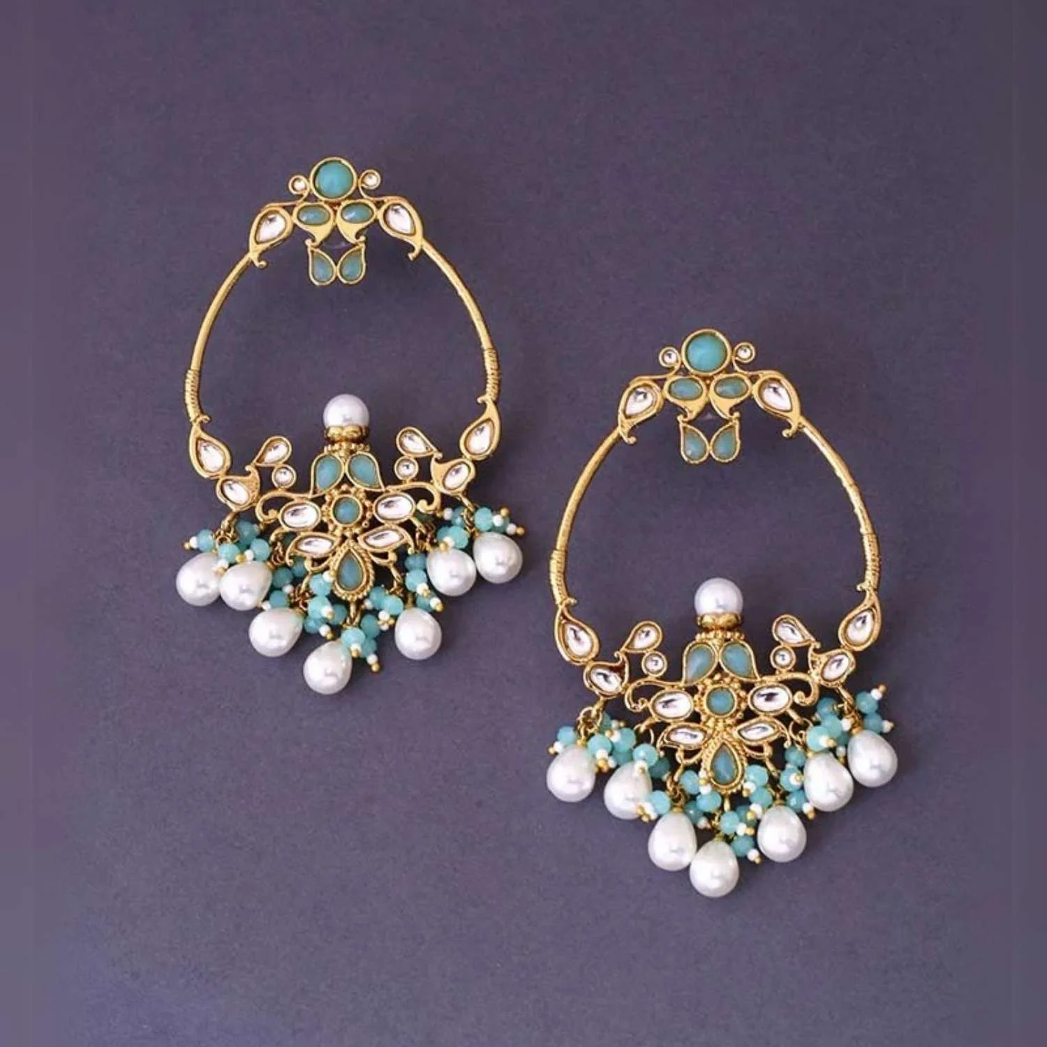 Turquoise Tia Chandbalis - Image 3