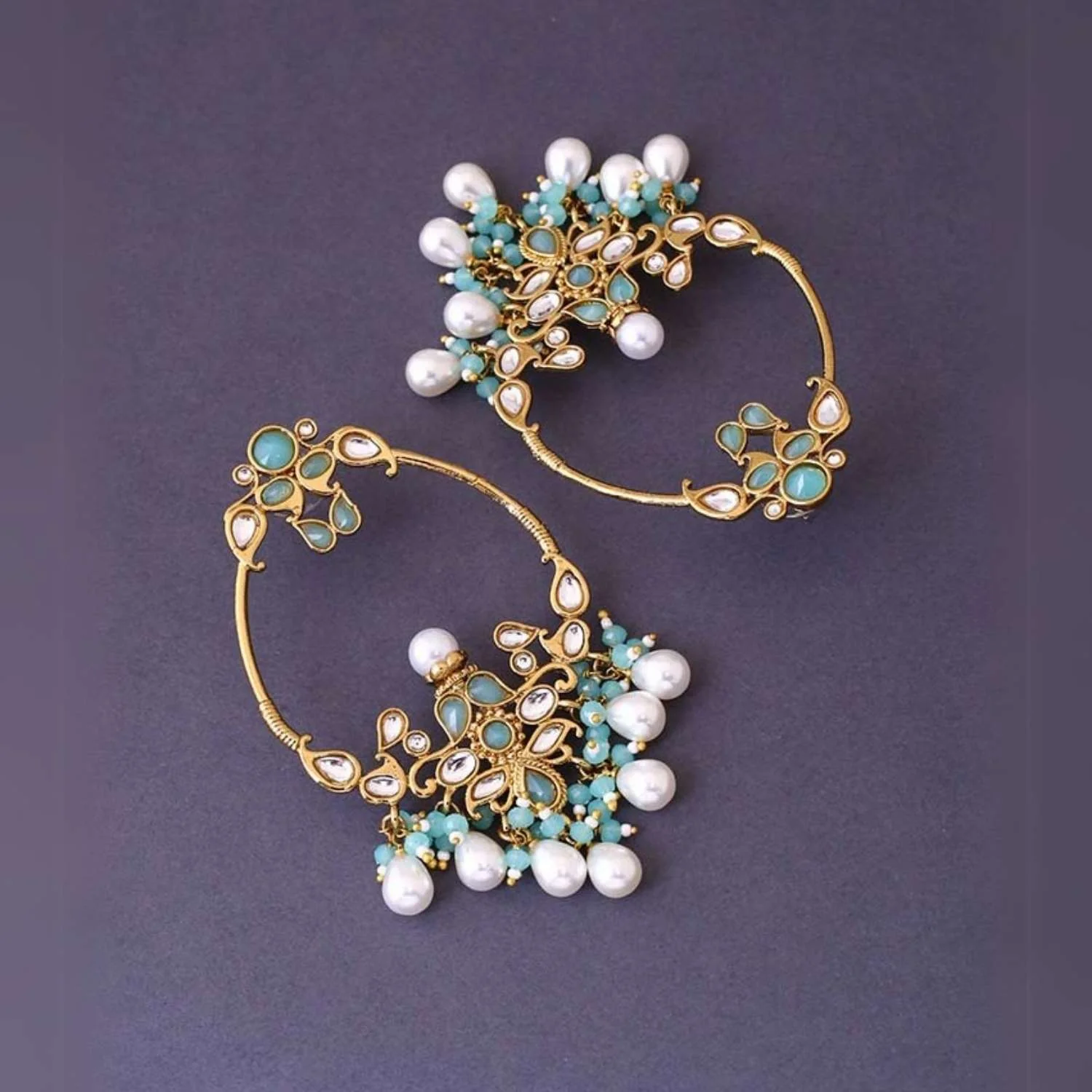Turquoise Tia Chandbalis - Image 4