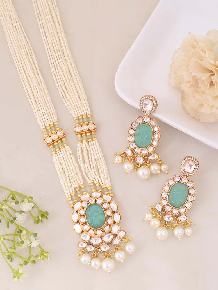 Turquoise Tiany Kundan Jewellery Set