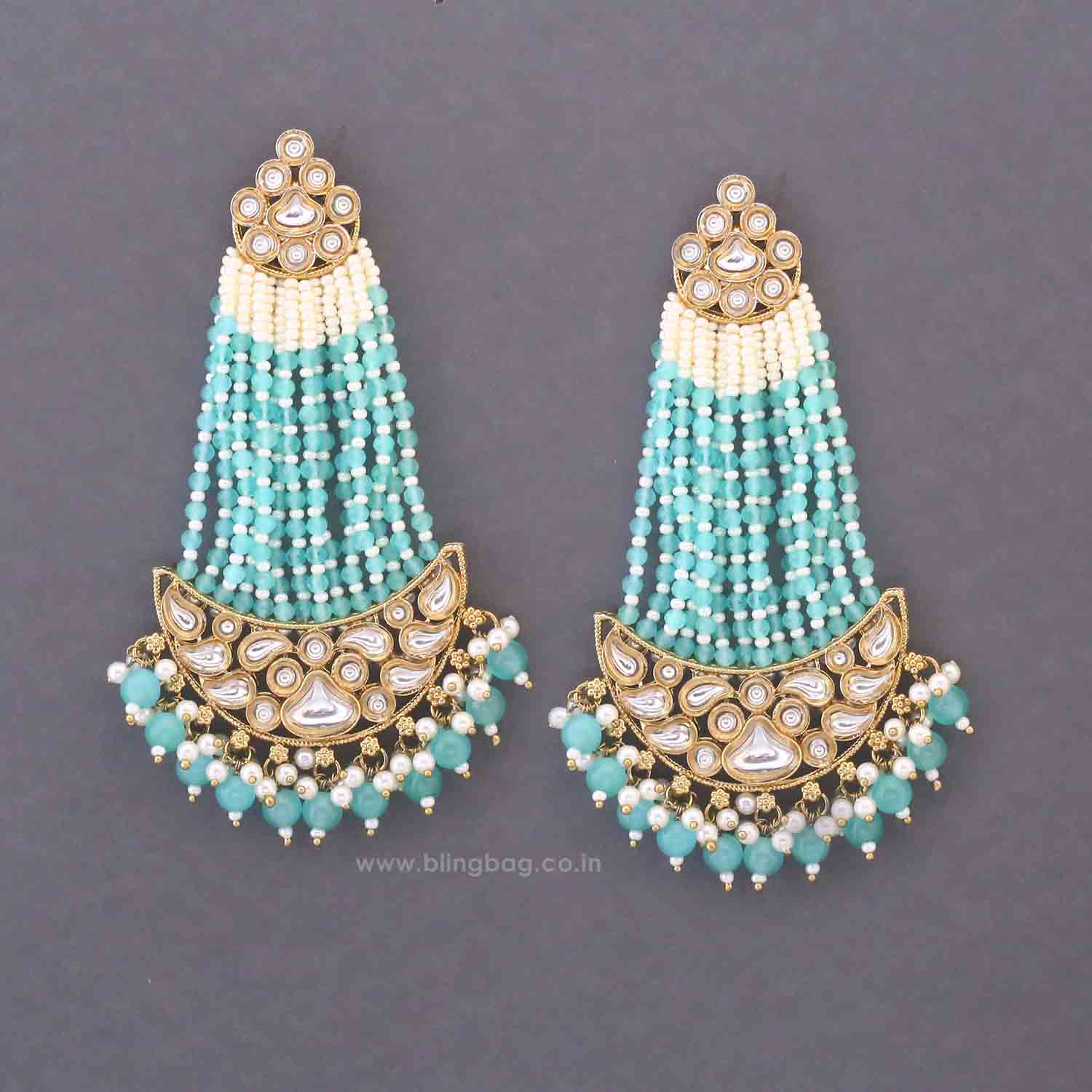 Turquoise Wamika Danglers - Image 2