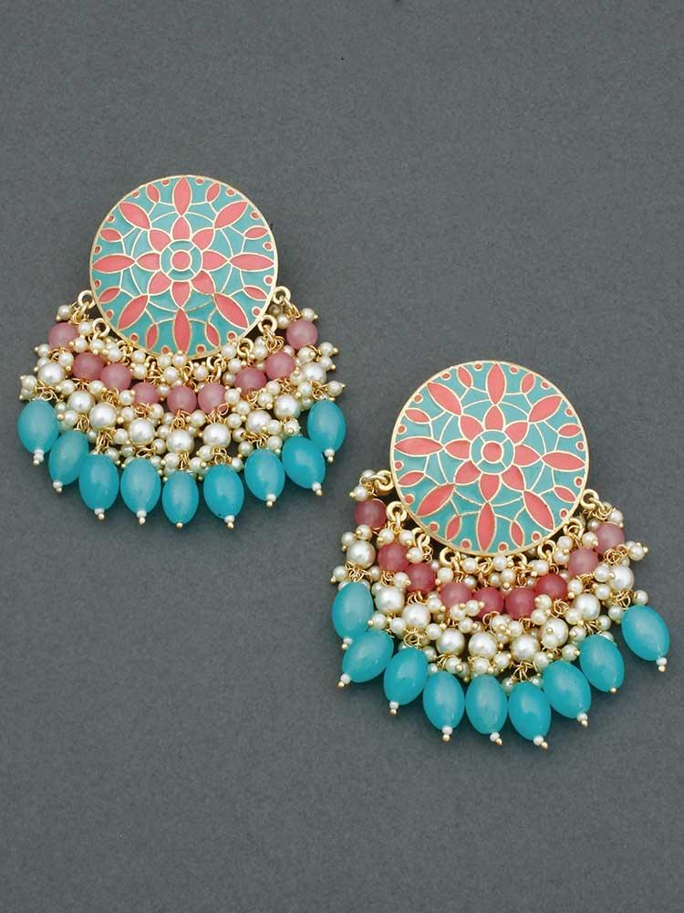 Turquoise Yatish Danglers - Image 2