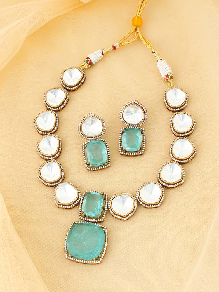 Turquoise Yohana Zirconia Jewellery Set - Image 2