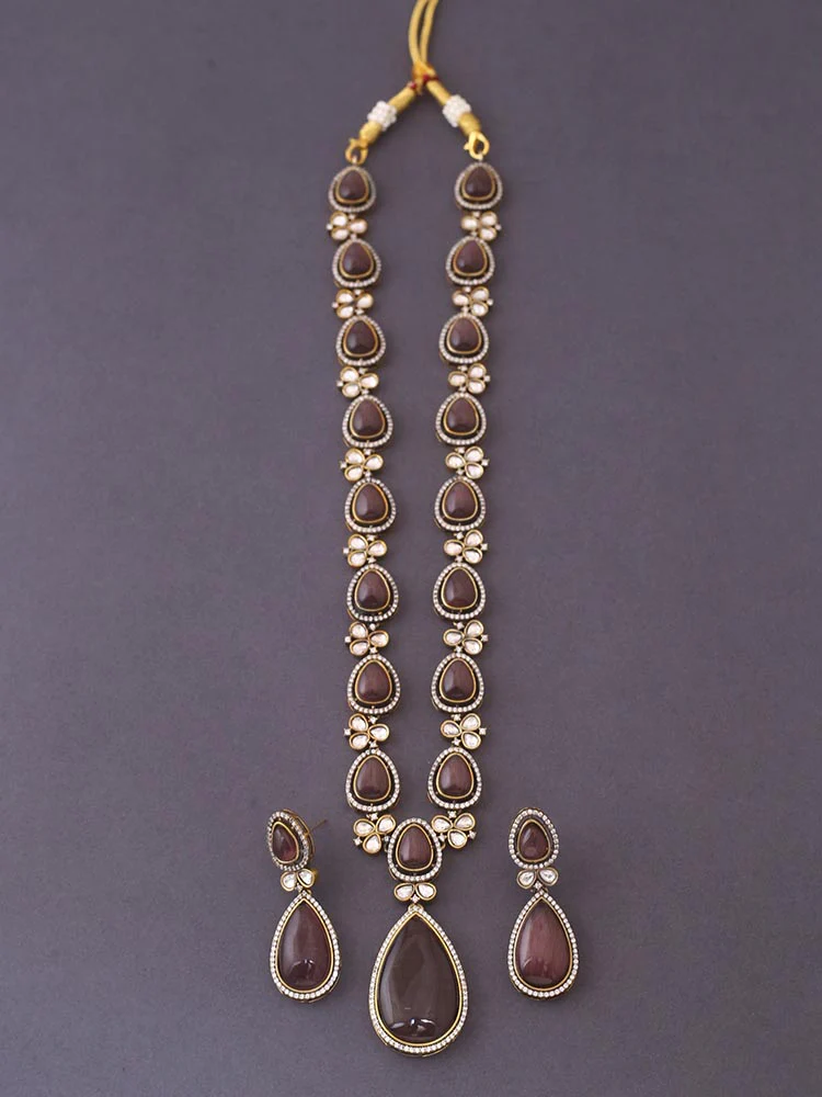 Wine Beny Zirconia Jewellery Set - Image 3