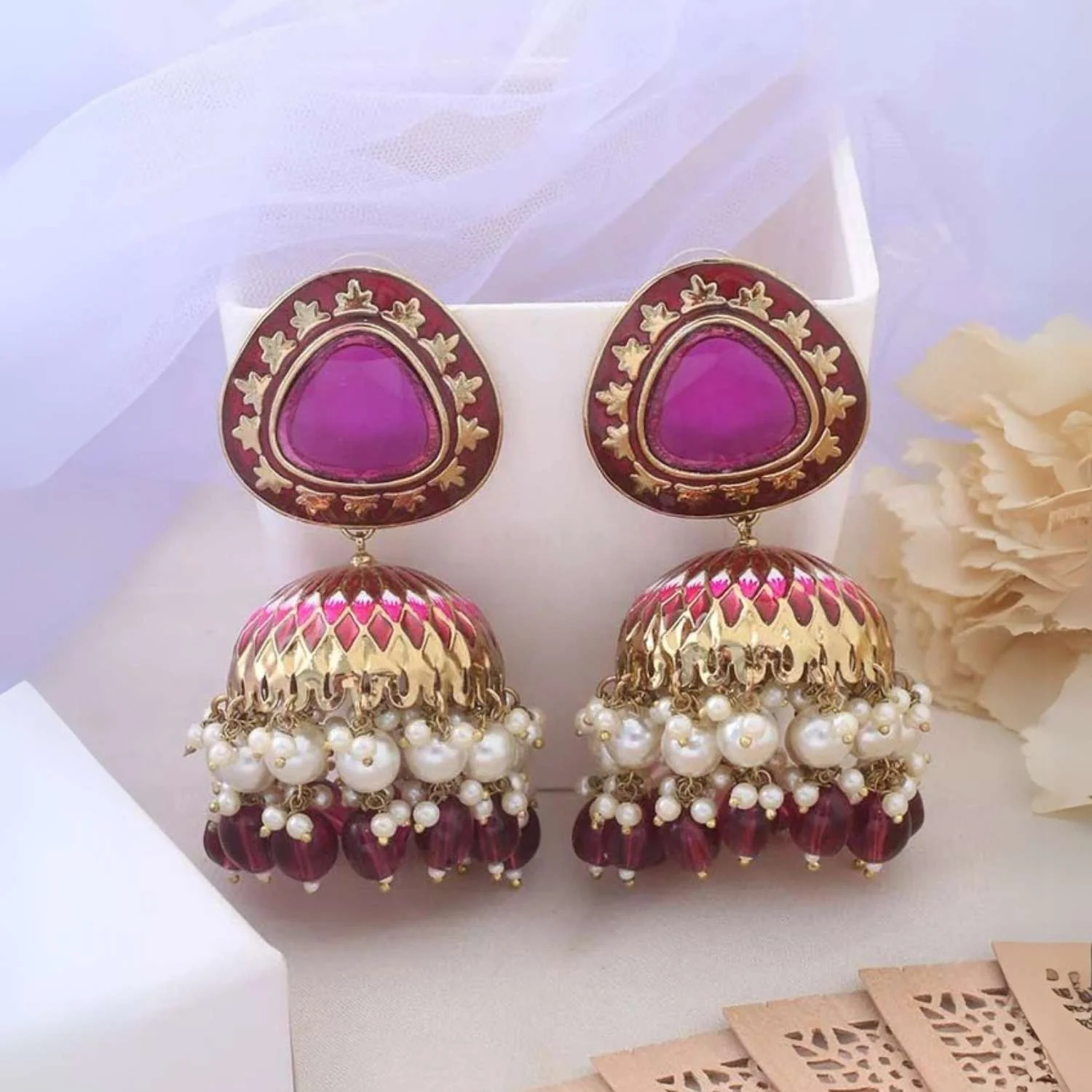 Wine Chetaki Jhumkis