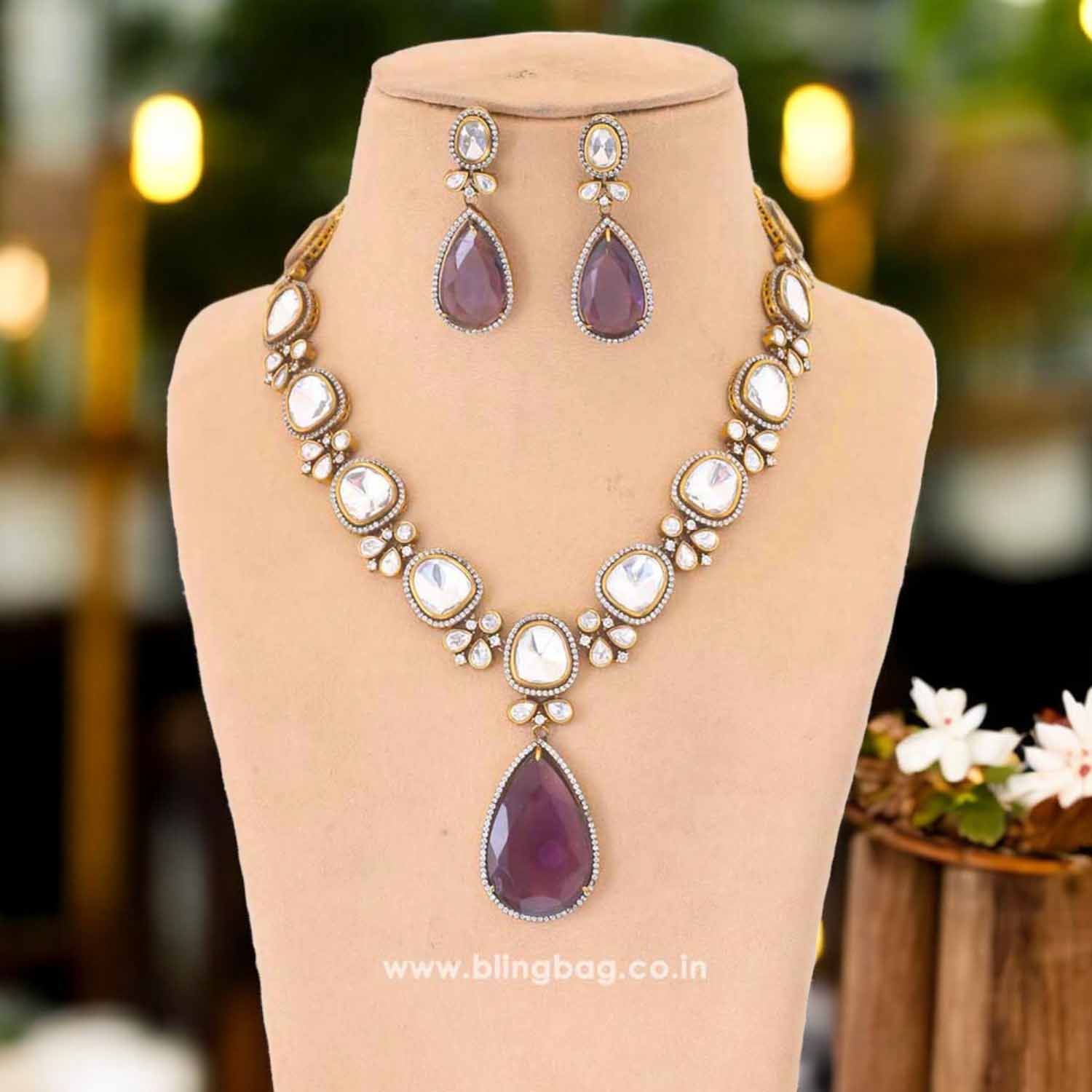 Purple Clarissa Jewellery Set - Image 2