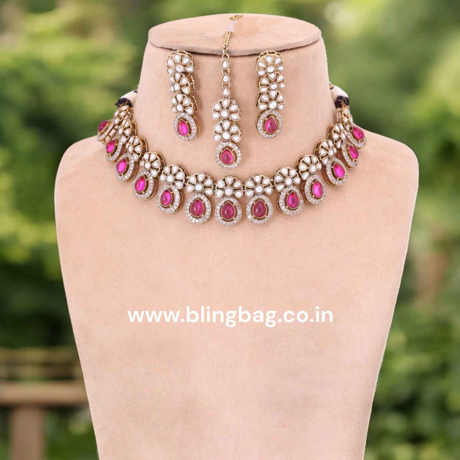 Wine Darcey Victorian Jewellery Set- New Arrival - Image 2