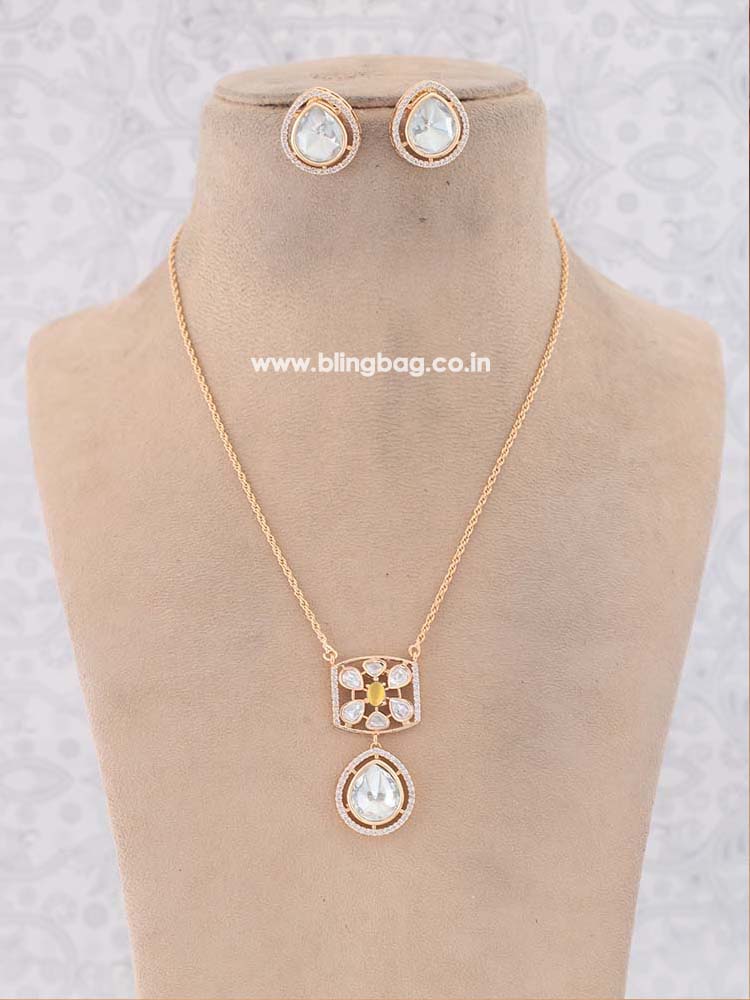 Yellow Azielia Zirconia Jewellery Set - Image 2