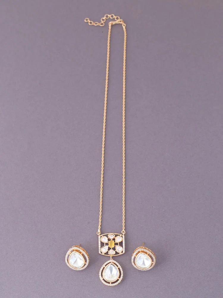 Yellow Azielia Zirconia Jewellery Set - Image 4