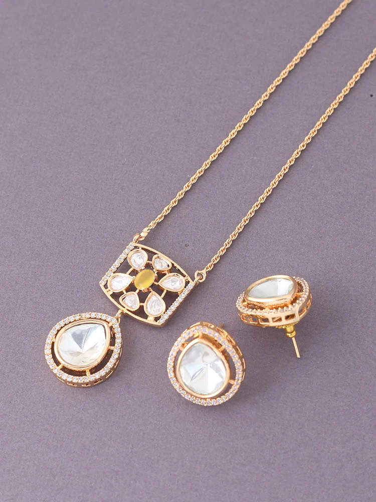 Yellow Azielia Zirconia Jewellery Set - Image 5