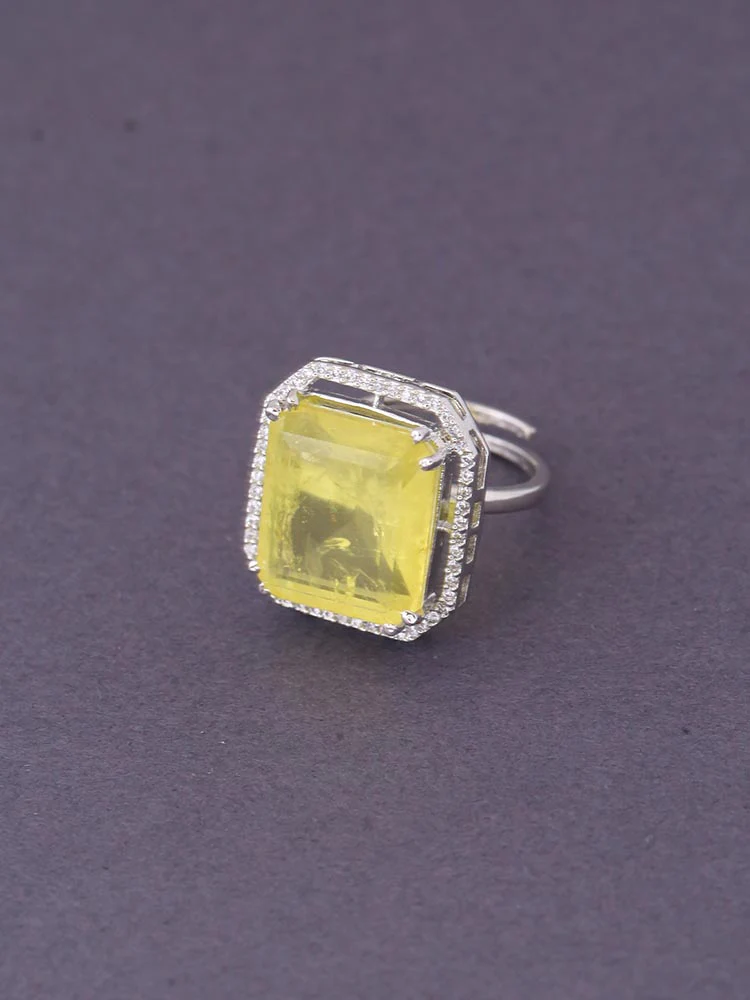 Yellow Violet Adjustable Ring - EOSS - Image 3